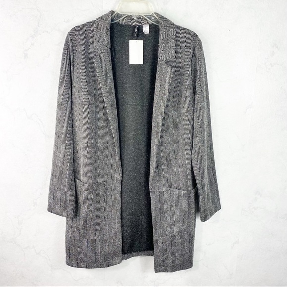 [H&M] Gray Textured Blazer Cardigan - Picture 2 of 3